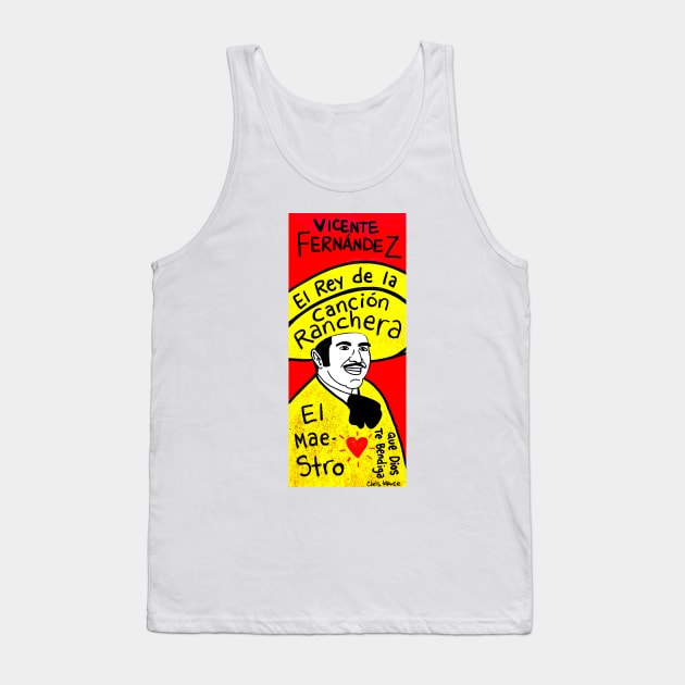 Vicente Fernandez pop folk art Tank Top by krusefolkart